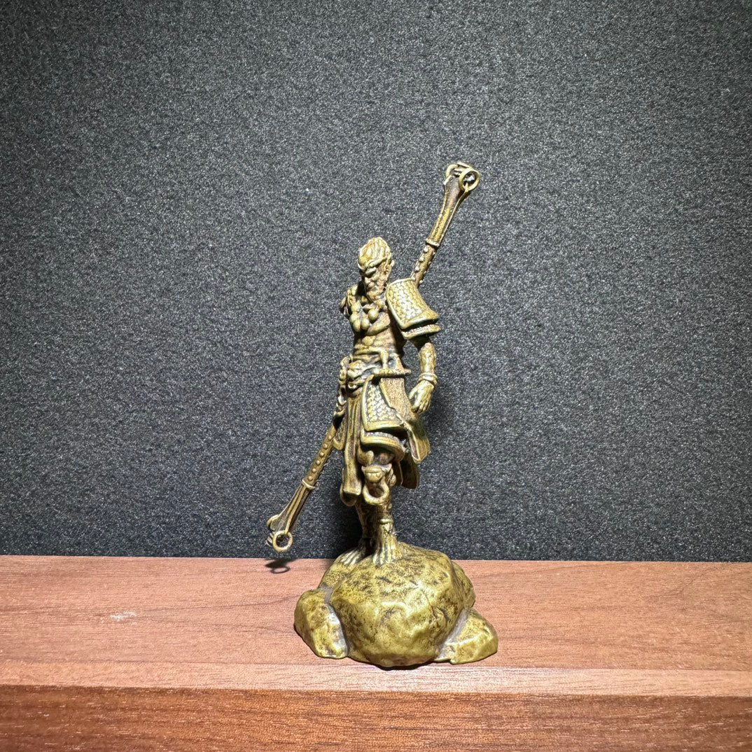 Exquisite Handcrafted Brass Sun Wukong Statue - Unique Gift for Collectors and Decor Enthusiasts