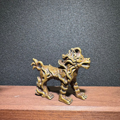 Exquisite Handmade Brass Mythical Beast Statue - Unique Gift for Collectors and Home Decor