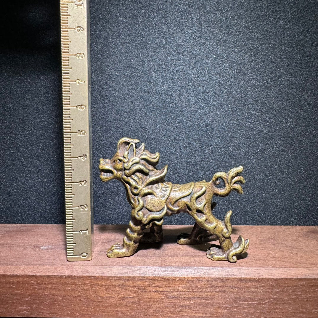 Exquisite Handmade Brass Mythical Beast Statue - Unique Gift for Collectors and Home Decor