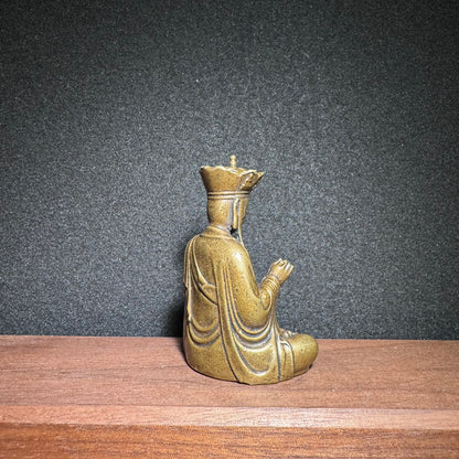 Handcrafted Brass Ksitigarbha Bodhisattva Statue - Exquisite Art Piece for Collectors & Decor Enthusiasts