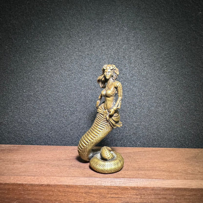 Exquisite Handcrafted Brass Medusa Statue | Fine Art Piece, Rare Collectible, Unique Gift