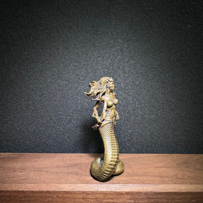 Exquisite Handcrafted Brass Medusa Statue | Fine Art Piece, Rare Collectible, Unique Gift