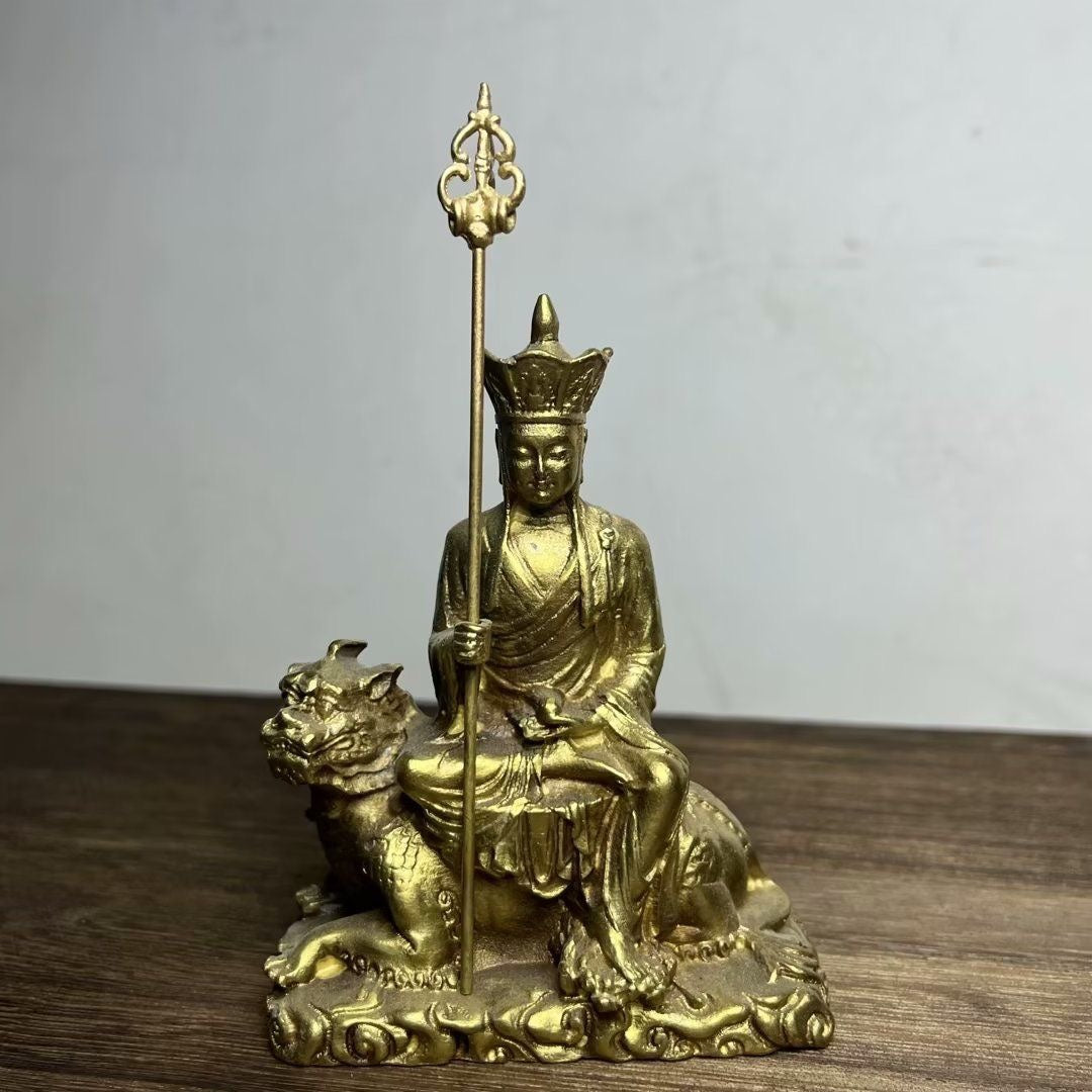 Exquisite Carved Ksitigarbha - Handcrafted Art Piece, Home & Office Decor, Unique Gift