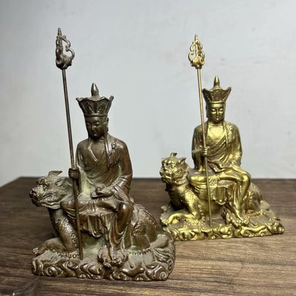 Exquisite Carved Ksitigarbha - Handcrafted Art Piece, Home & Office Decor, Unique Gift