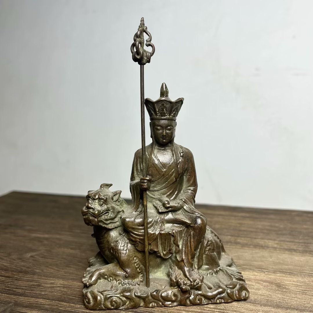 Exquisite Carved Ksitigarbha - Handcrafted Art Piece, Home & Office Decor, Unique Gift