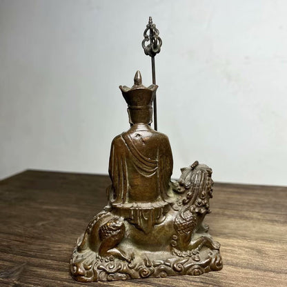 Exquisite Carved Ksitigarbha - Handcrafted Art Piece, Home & Office Decor, Unique Gift