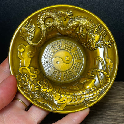 Exquisite Hand-Carved Four Divine Beasts Gaiwan - A Masterpiece for Collectors and Art Enthusiasts