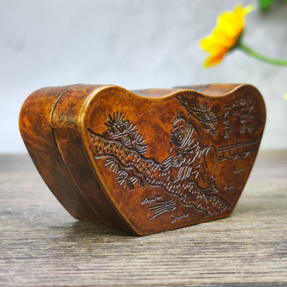 Exquisite Hand-Carved Yuanbao Ink Box - A Perfect Unique Gift & Collectible