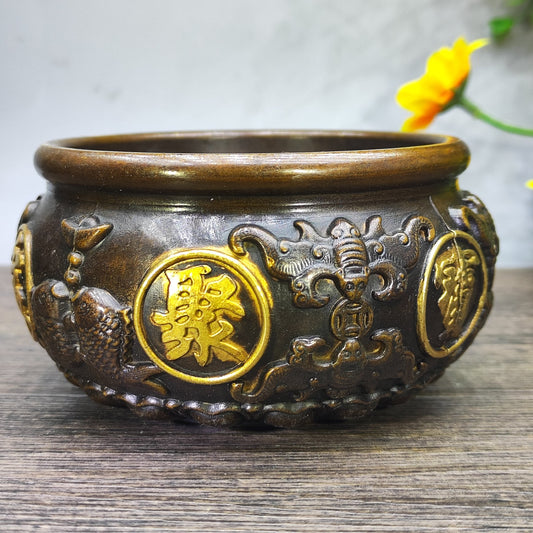 Exquisite Handmade Treasure Bowl - Unique Vintage Art Piece, Perfect for Home and Office Decor