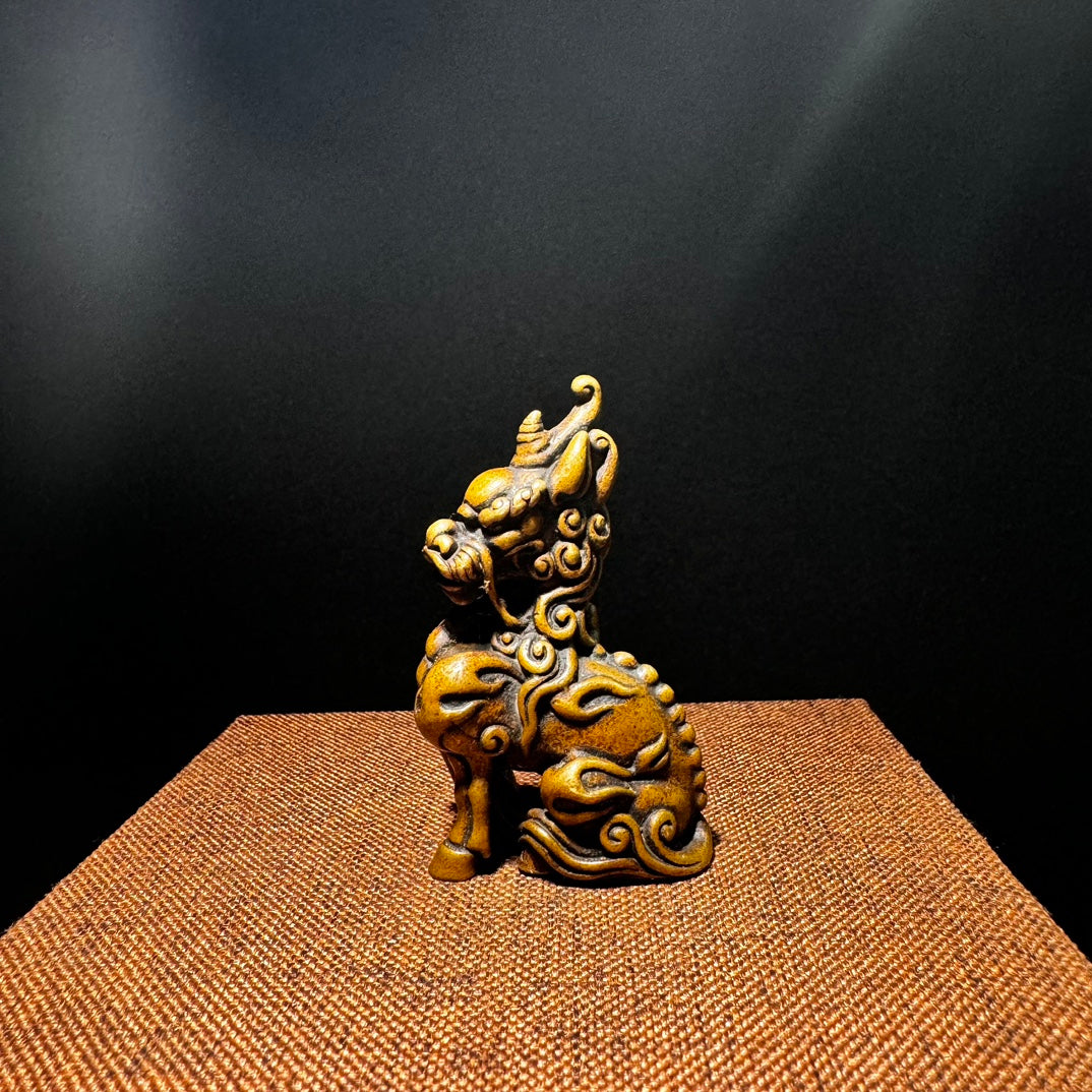 Exquisite Brass Kirin Statue - Handcrafted, Rare, and Perfect Gift