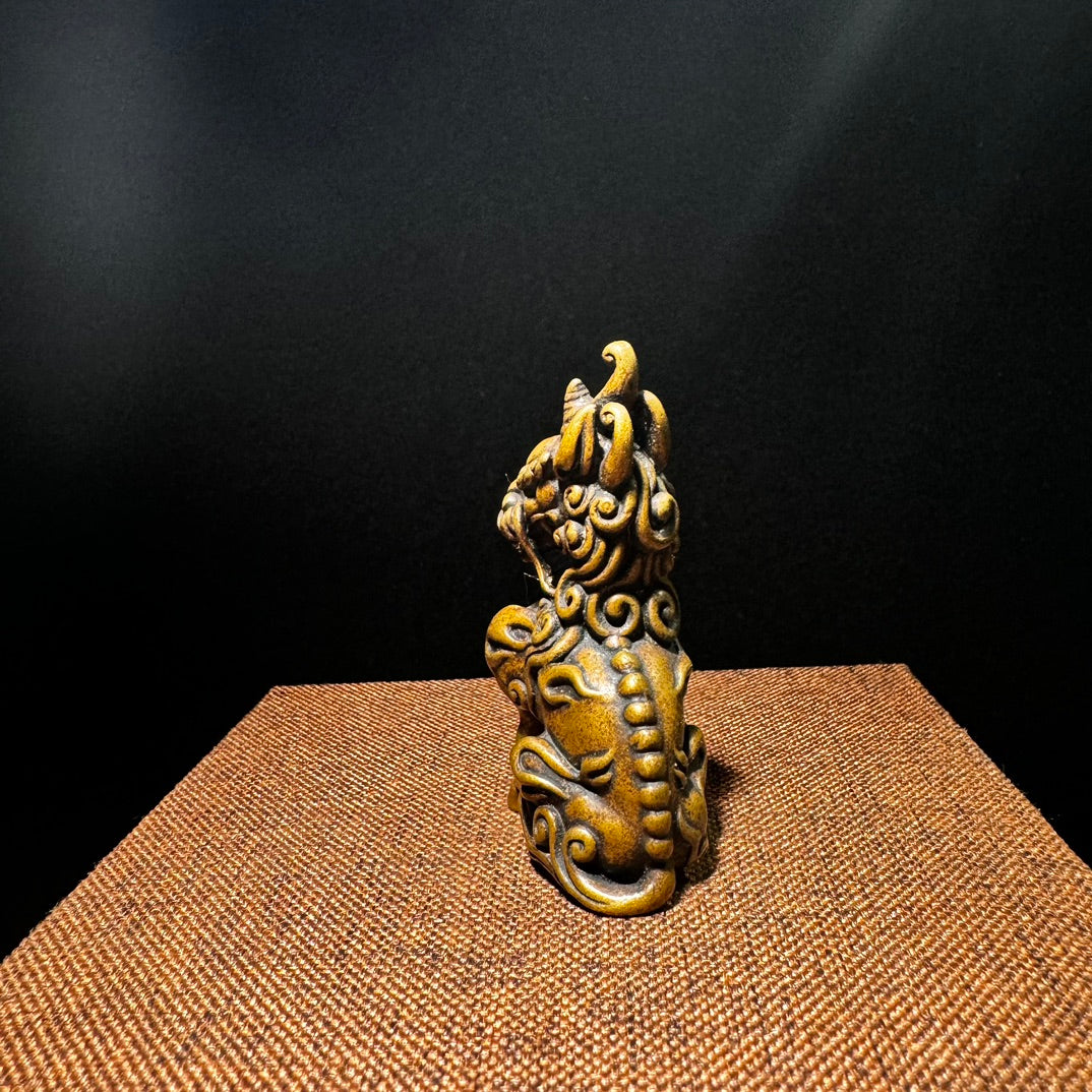 Exquisite Brass Kirin Statue - Handcrafted, Rare, and Perfect Gift