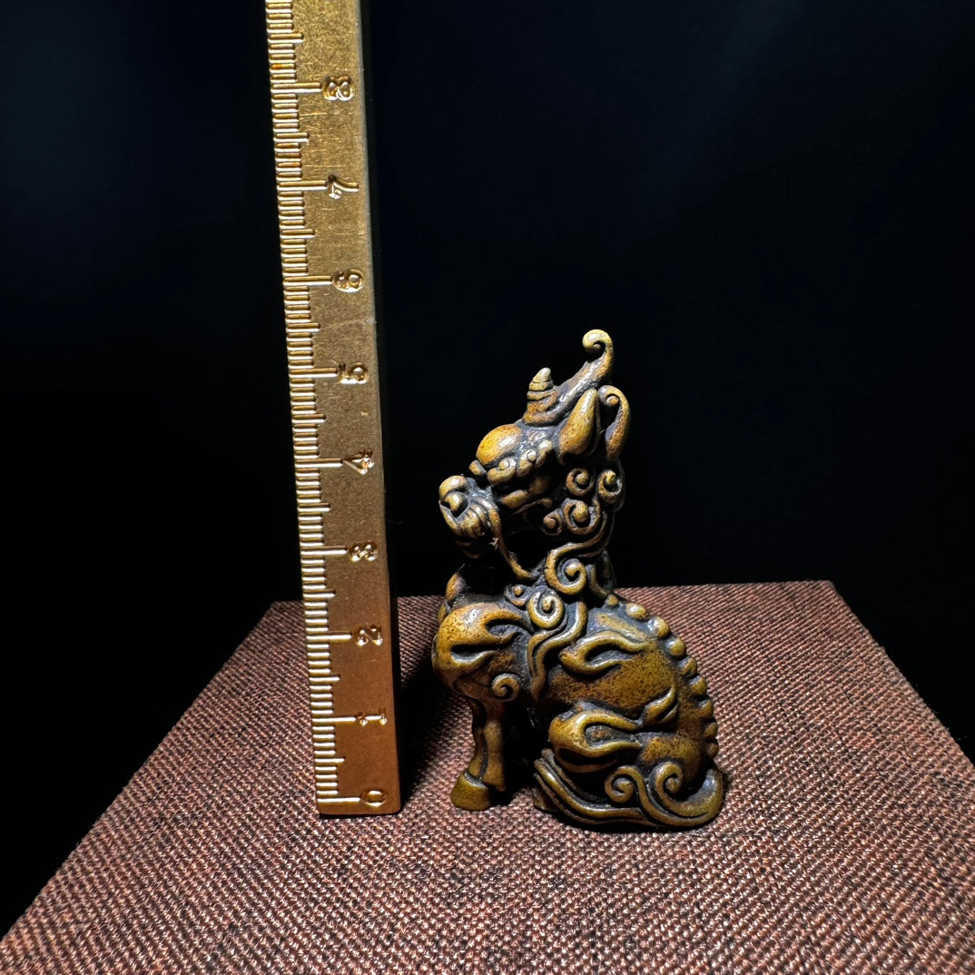 Exquisite Brass Kirin Statue - Handcrafted, Rare, and Perfect Gift