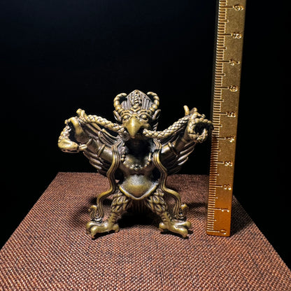 Exquisite Handcrafted Brass Roc Statue - Unique Vintage Gift