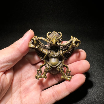 Exquisite Handcrafted Brass Roc Statue - Unique Vintage Gift