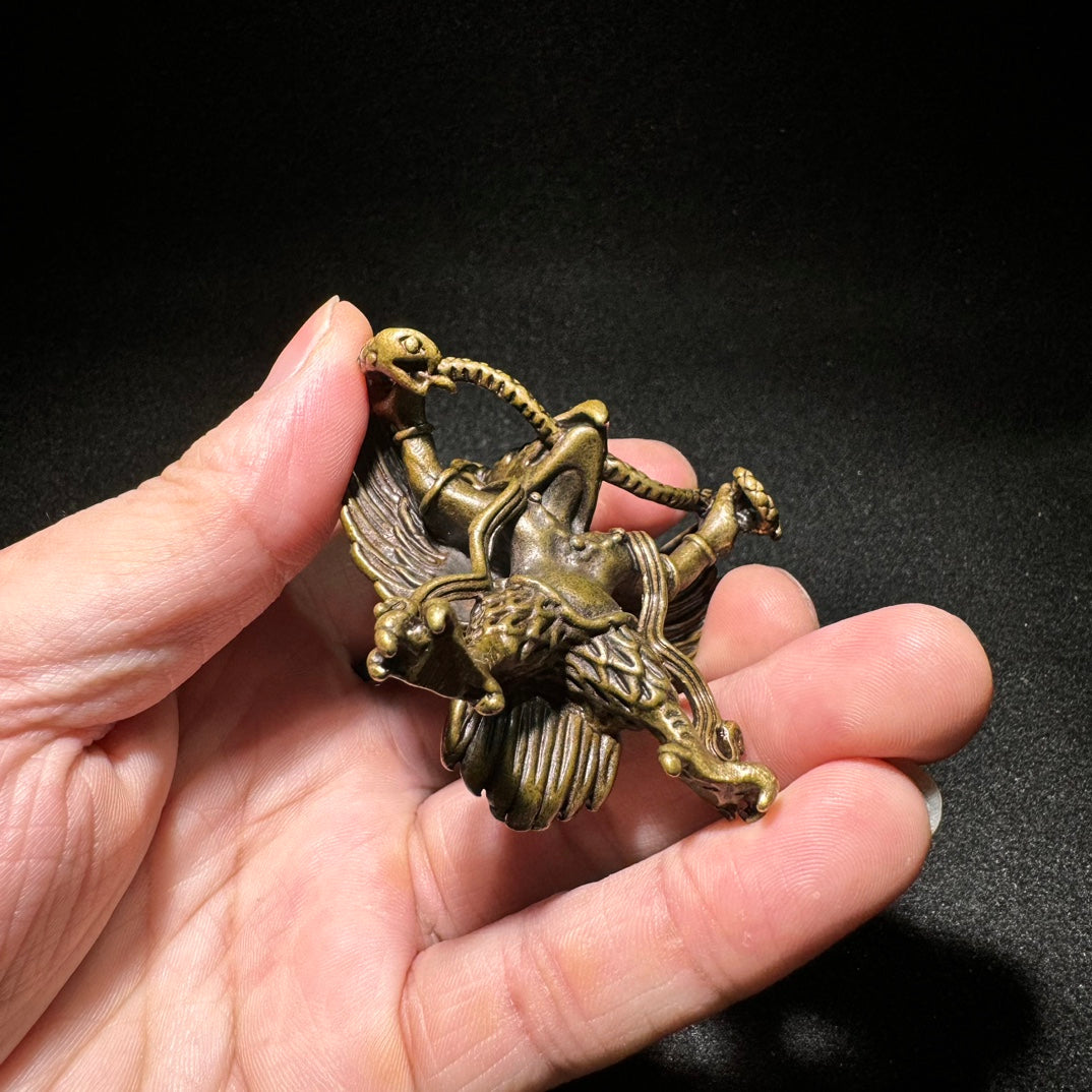 Exquisite Handcrafted Brass Roc Statue - Unique Vintage Gift