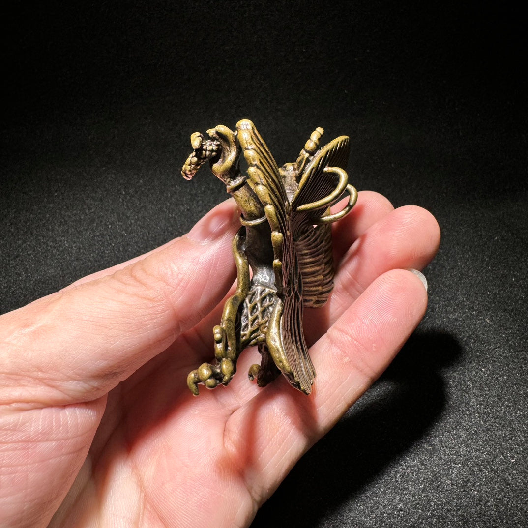 Exquisite Handcrafted Brass Roc Statue - Unique Vintage Gift