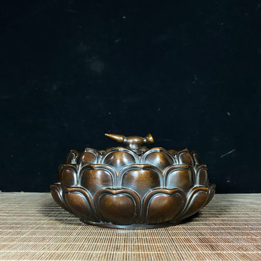 Pure Copper Lotus Incense Burner - Exquisite Craftsmanship, Handcrafted, Unique Gift