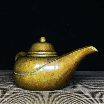 Handcrafted Pure Copper Long Spout Teapot - Exquisite Craftsmanship, Unique Gift, Vintage Collectible