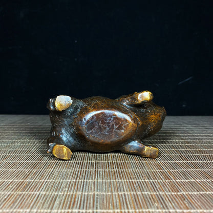 Handcrafted Pure Copper Pig Statue - Unique Vintage Collectible Gift