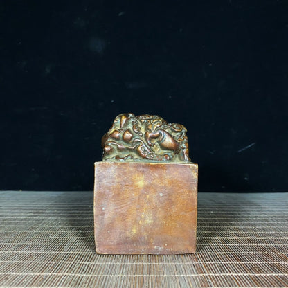 Handcrafted Pure Copper Pixiu Ball Sculpture Seal - Unique Artisan Gift