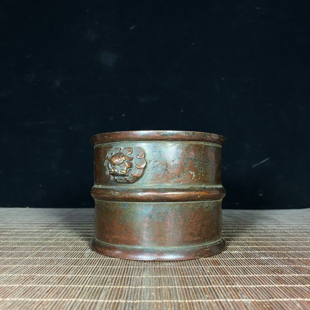 Antique Lion Ear Incense Burner - Handcrafted Masterpiece for Collectors and Decor Enthusiasts