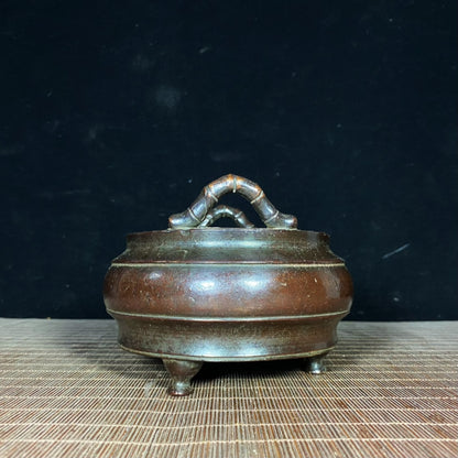 Exquisite Handmade Pure Copper Incense Burner - Unique Vintage Gift