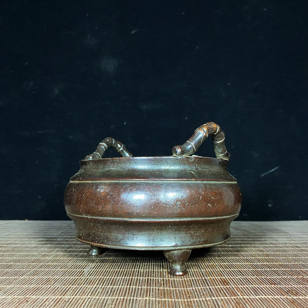 Exquisite Handmade Pure Copper Incense Burner - Unique Vintage Gift