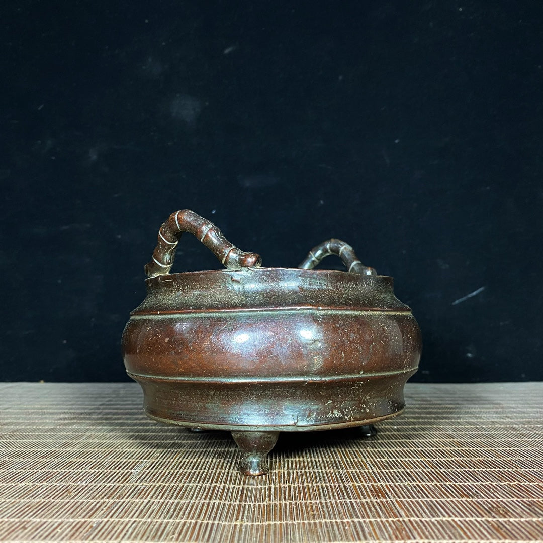 Exquisite Handmade Pure Copper Incense Burner - Unique Vintage Gift