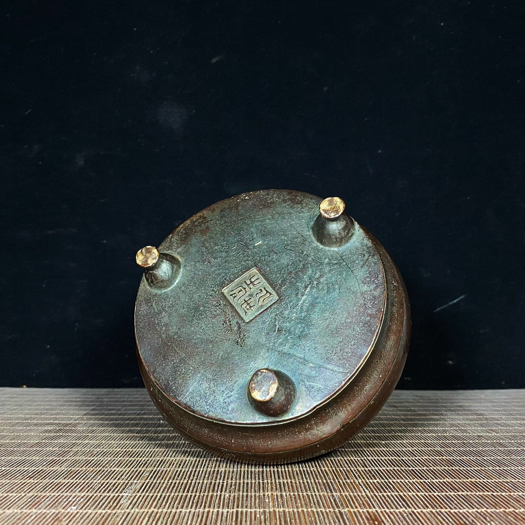 Exquisite Handmade Pure Copper Incense Burner - Unique Vintage Gift