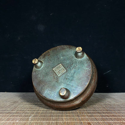 Exquisite Handmade Pure Copper Incense Burner - Unique Vintage Gift