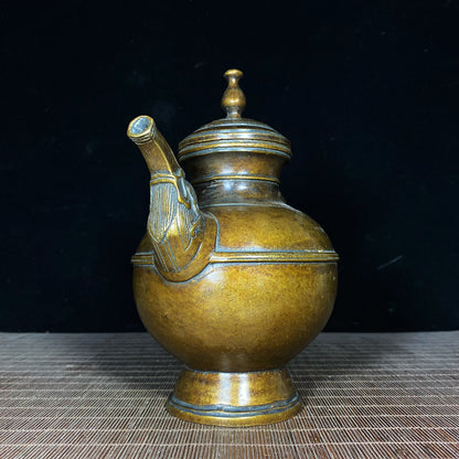 Handcrafted Vintage Pure Copper Tibetan Teapot - Exquisite Craftsmanship, Rare Art Piece, Perfect Gift