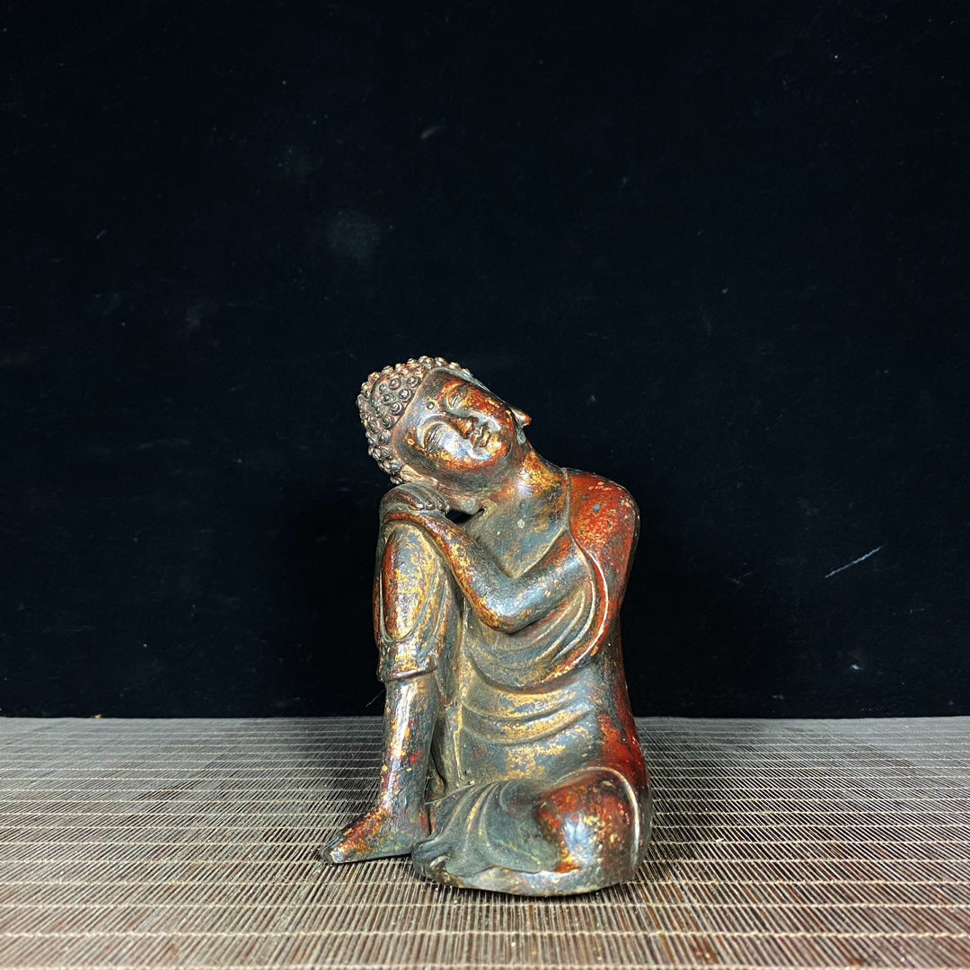 Antique Sleeping Buddha Shakyamuni Statue - Handcrafted Masterpiece, Unique Gift, Collectible