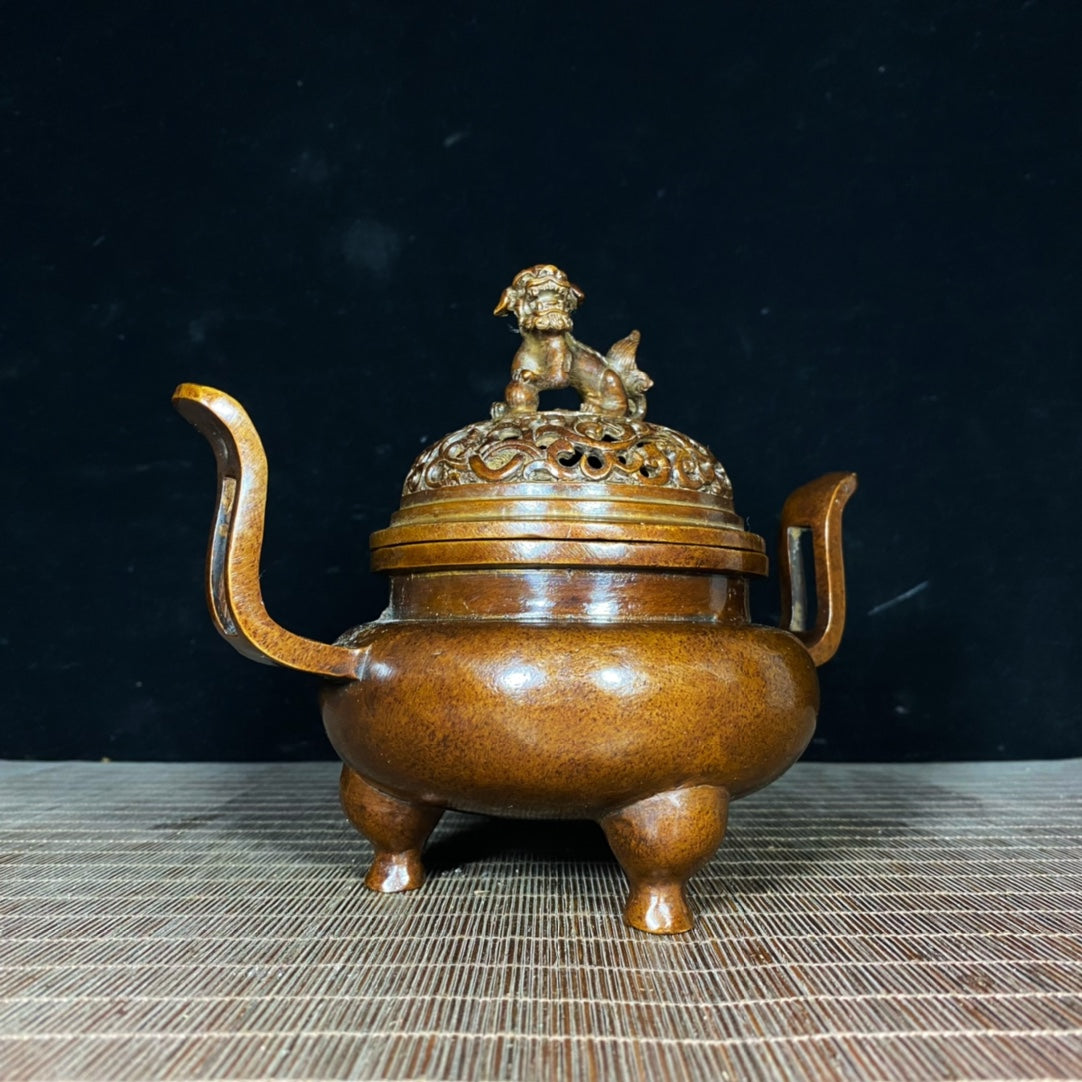 Exquisite Hand-Carved Antique Incense Burner - Perfect Gift for Collectors and Decor Enthusiasts