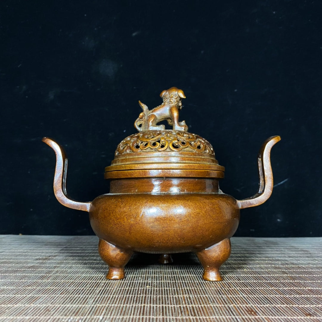 Exquisite Hand-Carved Antique Incense Burner - Perfect Gift for Collectors and Decor Enthusiasts