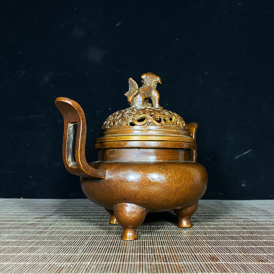 Exquisite Hand-Carved Antique Incense Burner - Perfect Gift for Collectors and Decor Enthusiasts