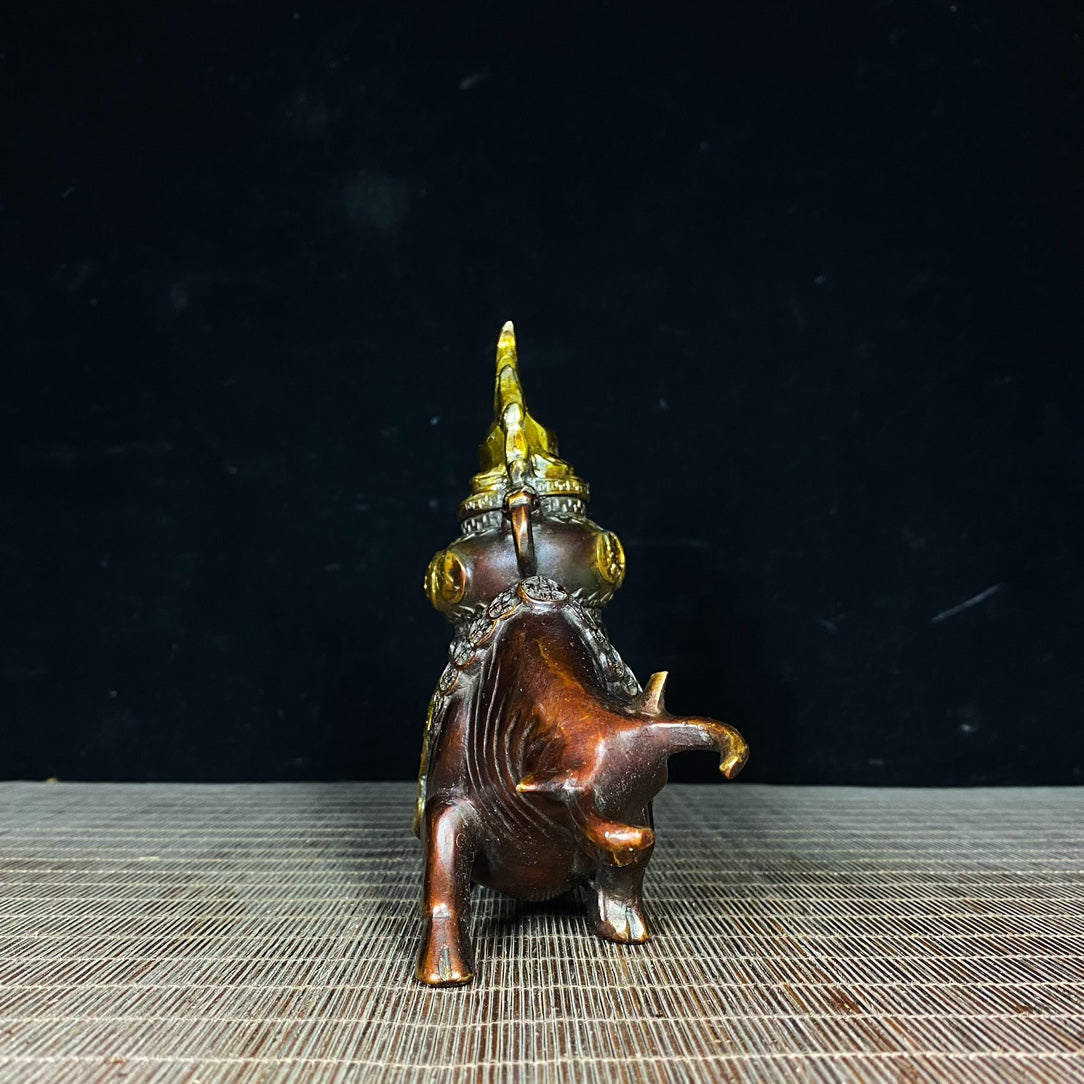 Handcrafted Bronze Gilded Wealth-Attracting Bull Statue