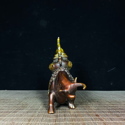 Handcrafted Bronze Gilded Wealth-Attracting Bull Statue