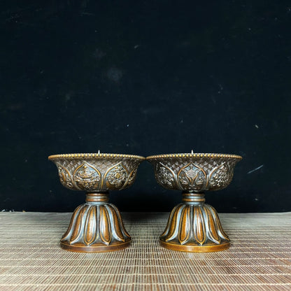 Exquisite Handcrafted Pair of Brass Candlesticks - Perfect Gift for Collectors and Interior Enthusiasts