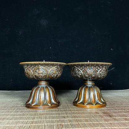 Exquisite Handcrafted Pair of Brass Candlesticks - Perfect Gift for Collectors and Interior Enthusiasts